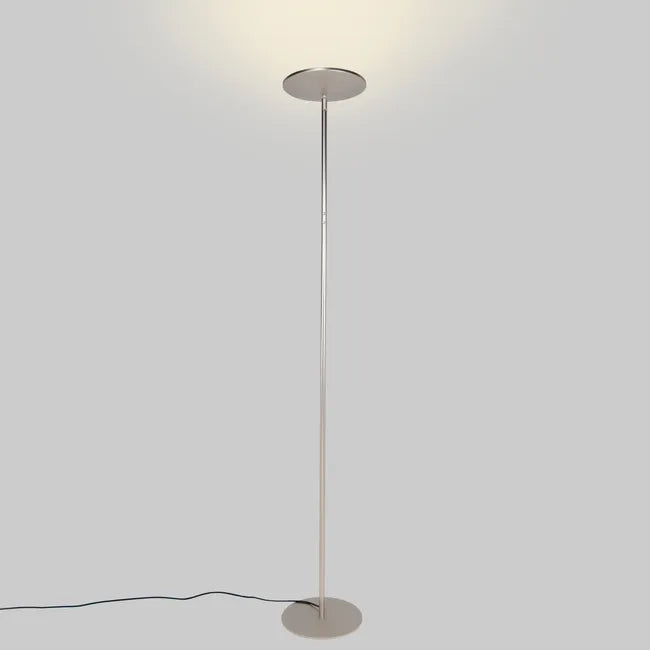 Lampadaire LED droit, design métal chromée mat, INSPIRE 1960 lm H.181 cm Mirasol