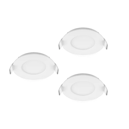 3 spots à encastrer Extraflat led, changement d'intensité et blancs, D8,5 blanc