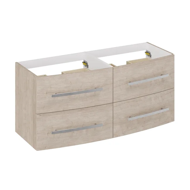 Meuble sous-vasque 4t l.120 x H.53.7 x P.47 cm effet chêne Perla