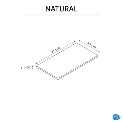 Plan de toilette mdf placage chêne Ep.2.5 x l.90 x H.48.5 cm Natural