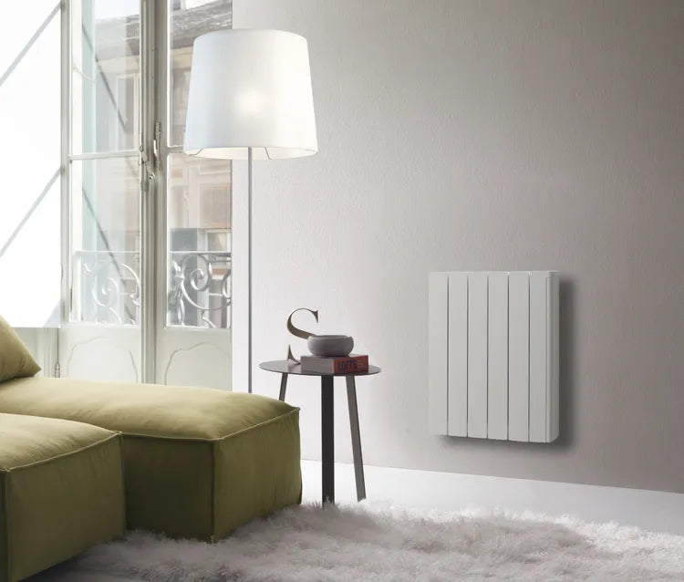 Radiateur électrique connecté à inertie sèche 1500W DELTACALOR Cubo wifi + blanc