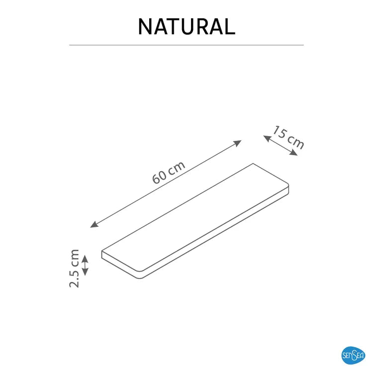 Tablette bois L.60 cm natural 60 cm