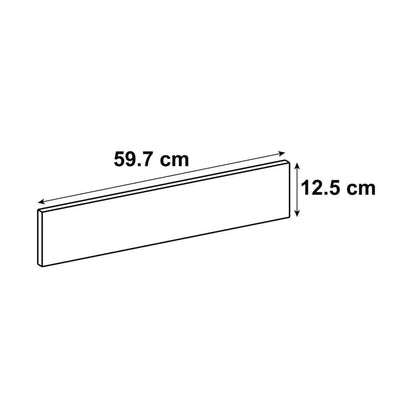 Façade de tiroir de cuisine Sevilla gris foncé brillant H.12.5 x l.59.7 cm