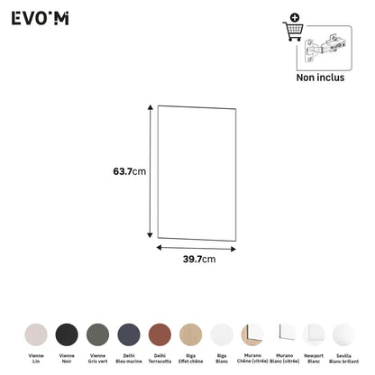 Porte battante SPACEO Evo'M Malmo chêne mat H.64 X L.40 cm