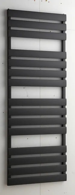 Sèche-serviettes eau chaude alu, 658 W, H.142 x l.52.3 cm Modena noir