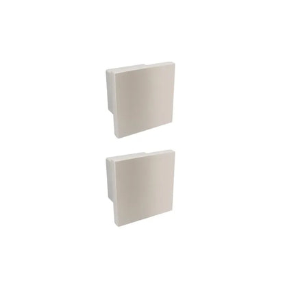 2 boutons de meuble Ithac, zamak gris / argent chromé