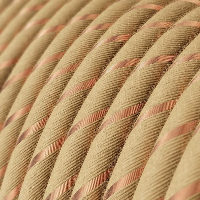 Câble jute beige, 2.5m, 3x0.75mm²