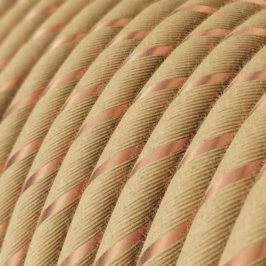 Câble jute beige, 2.5m, 3x0.75mm²