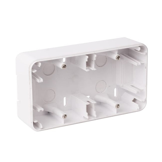 Cadre saillie 2 postes Epure, OHMTEC, blanc