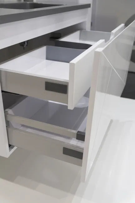 Caisson meuble suspendu Ancodesign - Laqué Blanc Larg 700 - 2 tiroirs
