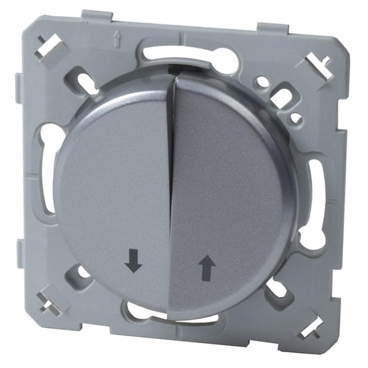 Commande volet roulant Epure, LEXMAN, gris aluminium