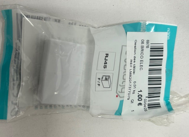 Coupleur rj45 femelle blanc EVOLOGY