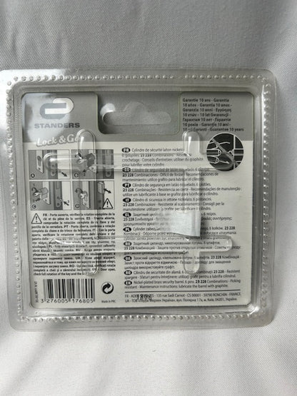 Cylindre de serrure STANDERS green line L.30 + 60 mm