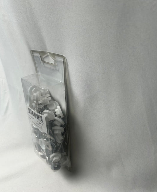 Kit de 40 fixations pour profil porteur 16/32 mm blanc ral 9010, L.0.22 m