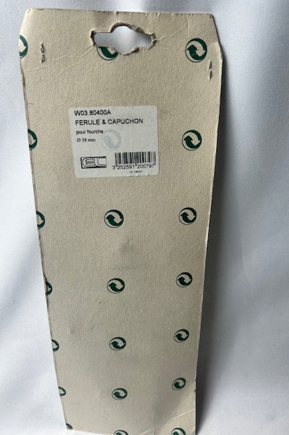 Férule et capuchon en métal pour fourche EDME LACROIX, L.30 cm