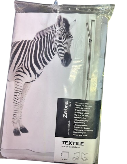 Rideau de douche 180 x 200 cm Zebra SPIRELLA