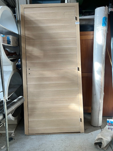 Bloc-porte Cali frêne naturel, H.204 x L.83 cm, réversible