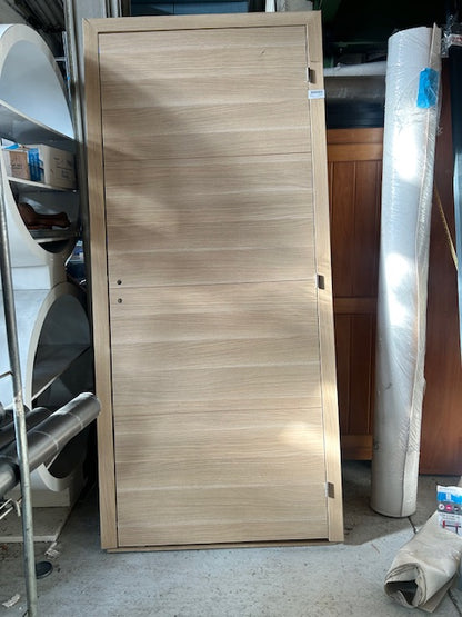 Bloc-porte Cali frêne naturel, H.204 x L.83 cm, réversible