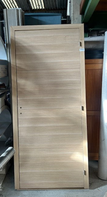 Bloc-porte Cali frêne naturel, H.204 x L.83 cm, réversible