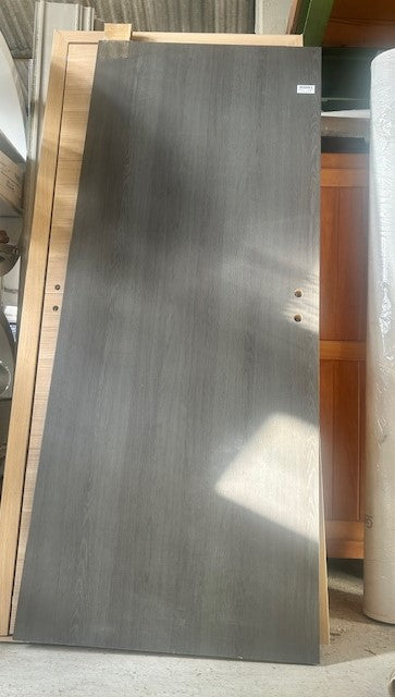 Porte coulissante MDF Cali chêne anthracite, H.204 x l.93 cm ARTENS