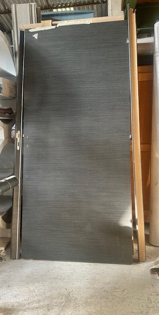 Bloc-porte Cali bois anthracite H.204 x l.83 cm, réversible