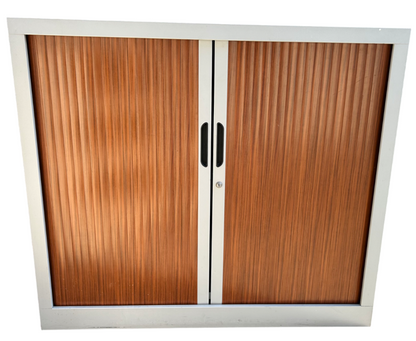 Armoire à rideaux Basse Gris/Marron  120x105