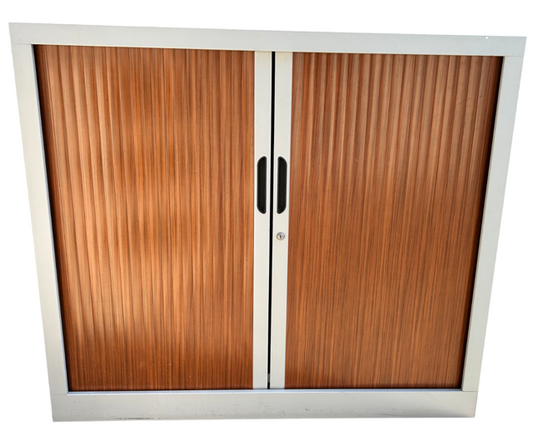 Armoire à rideaux Basse Gris/Marron  120x105