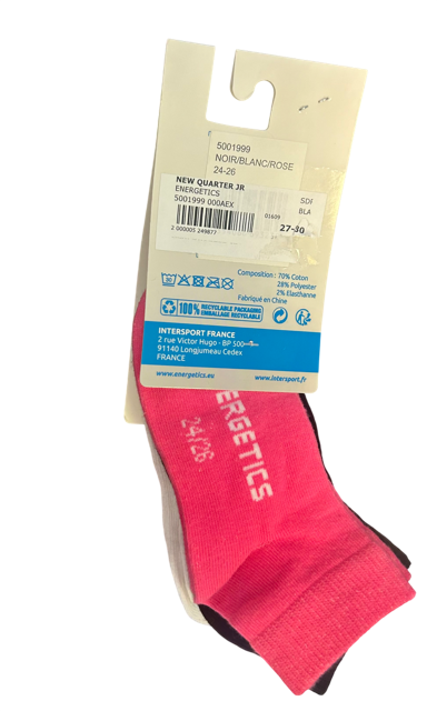 Chaussettes enfant fille New Quarter - Lot de 3 tricolores