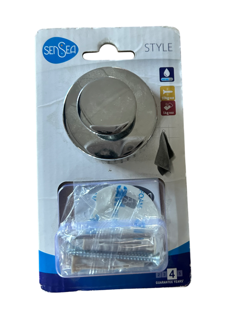 Patère à visser gris / argent Style moyen SENSEA