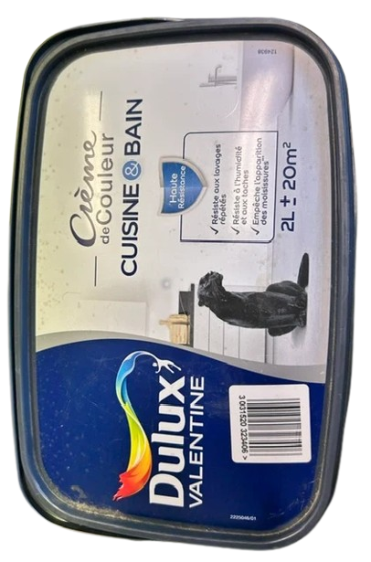Peinture mur, boiserie émeraude satin DULUX VALENTINE Crème de couleur 2L