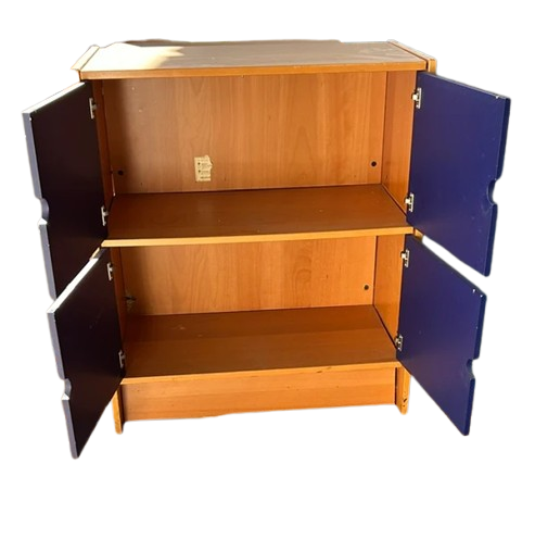 Meuble de rangement 4 portes bicolore H.99xL.84.5x41