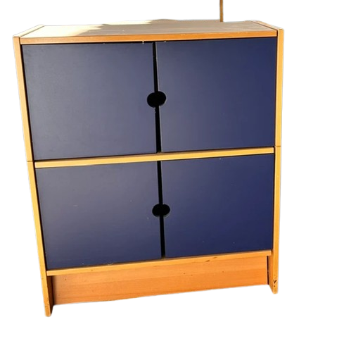 Meuble de rangement 4 portes bicolore H.99xL.84.5x41