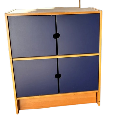 Meuble de rangement 4 portes bicolore H.99xL.84.5x41