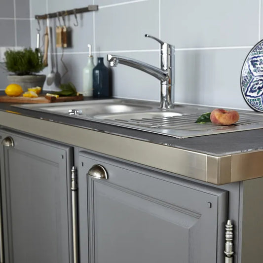 Jonction d'angle 90° fermé Reno plan, aluminium brossé
