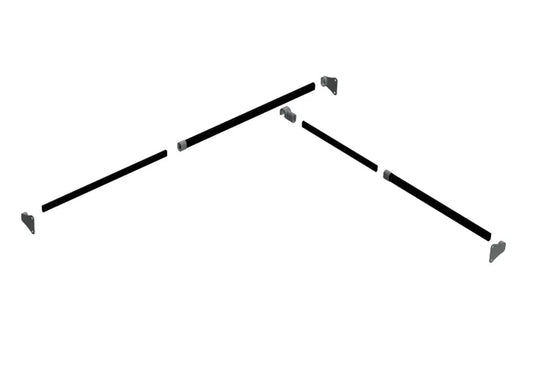Kit barre de penderie et supports SPACEO noir L.60 cm
