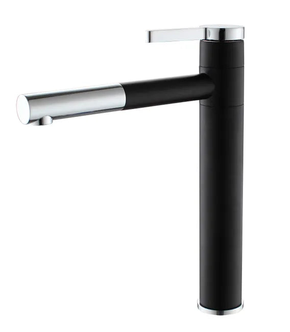 mitigeur chrome noir de cuisine 