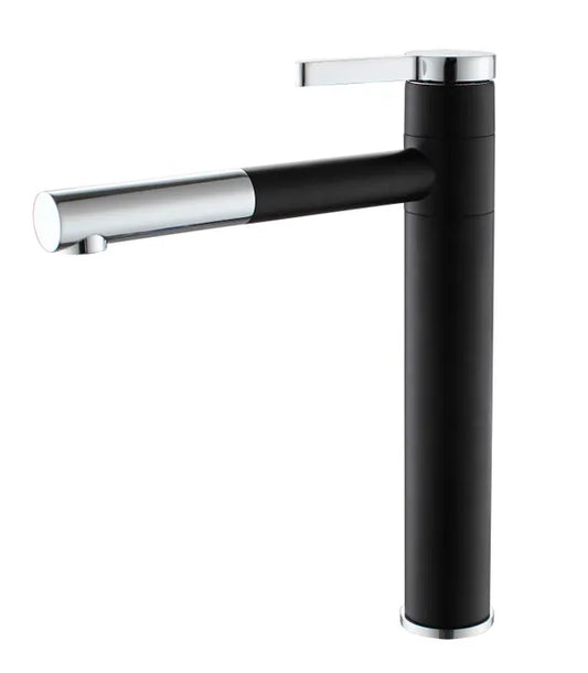 mitigeur chrome noir de cuisine 