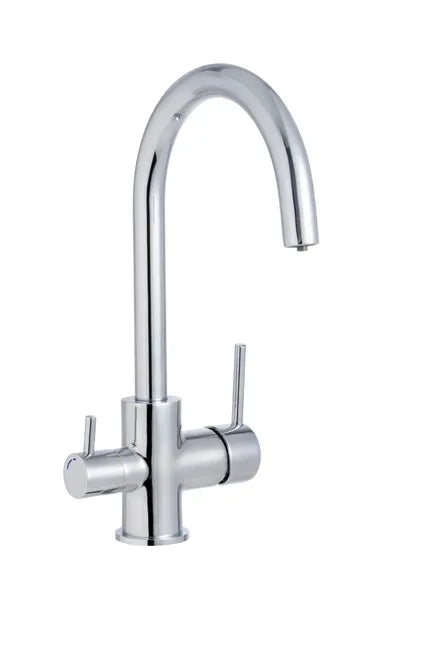 Mitigeur de cuisine chromé DELINIA Aline compatible système filtration d'eau