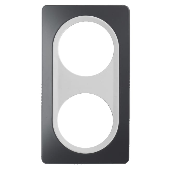 Plaque Epure, OHMTEC, anthracite insert blanc