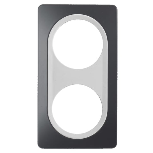 Plaque Epure, OHMTEC, anthracite insert blanc
