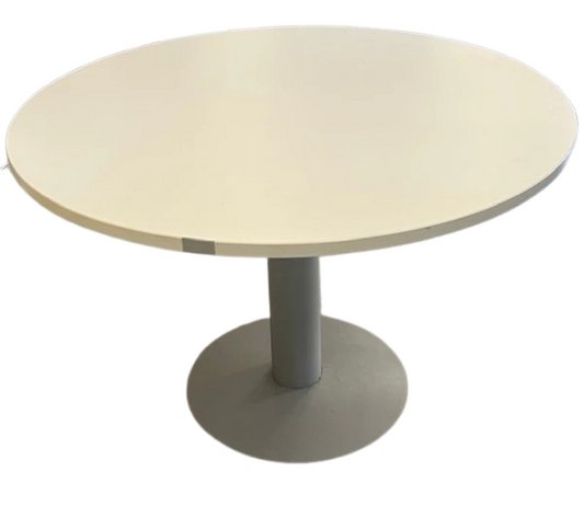 Table ronde blanche d'occasion Tempo - L 100 x 100 cm