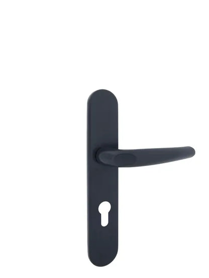 Poignée sur plaque à cylindre Pianosa / york aluminium brillant, entraxe 195 mm