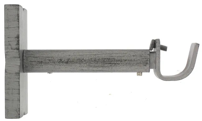 Lot de 2 supports sans reperçage tringle à rideau Cosy, 20 mm gris patiné IB+