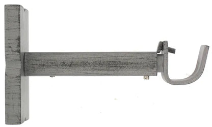 Lot de 2 supports sans reperçage tringle à rideau Cosy, 20 mm gris patiné IB+