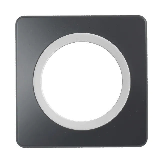 Plaque Epure, OHMTEC, anthracite insert blanc