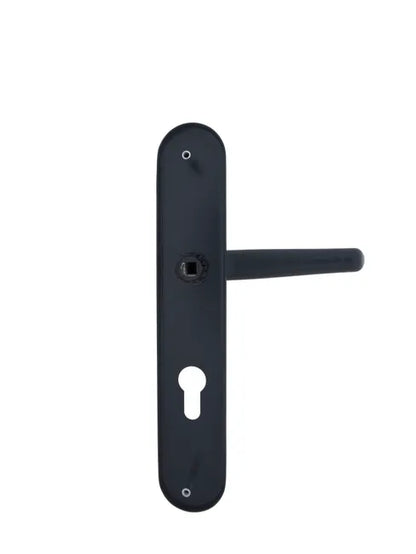 Poignée sur plaque à cylindre Pianosa / york aluminium brillant, entraxe 195 mm