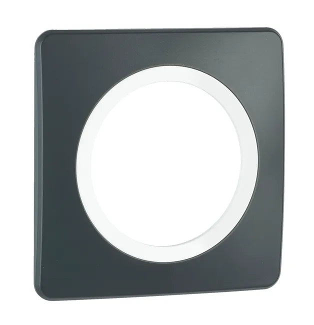 Plaque Epure, OHMTEC, anthracite insert blanc
