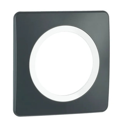 Plaque Epure, OHMTEC, anthracite insert blanc