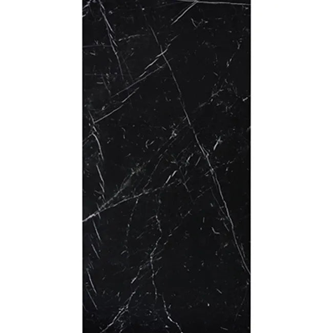 Carrelage sol intérieur / mur intérieur effet marbre noir Rimini l.30 x L.60 cm