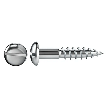 20 vis acier tête ronde plat STANDERS, Ø4 x L.35 mm